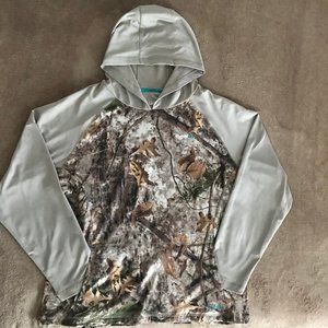 CABELA'S Long Sleeve Women's Hoodie ZONZ Woodlands Sz 2XL Color Tan/Brown